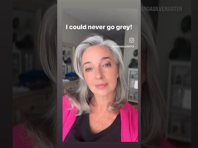 I know grey hair isn’t for everyone!! #greyhair #ditchthedye #silversisters