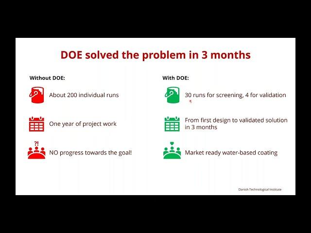 The one that got away – Experiments avoided through DOE