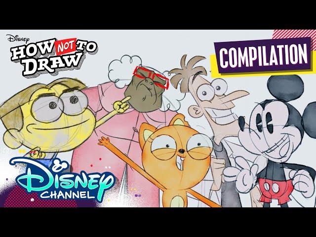 Disney Cartoons Come to Life! | Compilation | How Not To Draw | @disneychannel