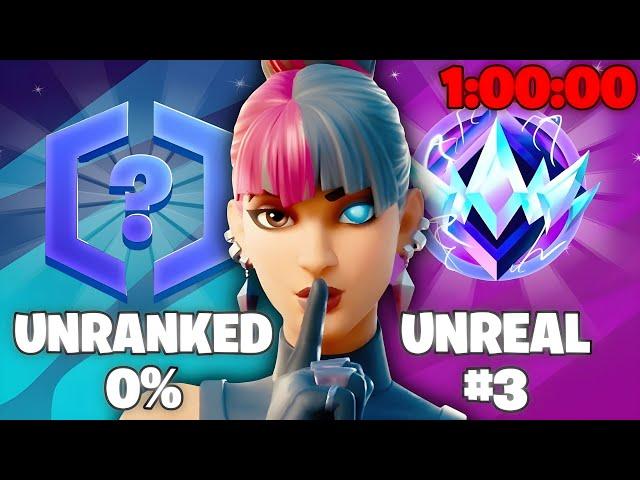 Can I Speedrun to Unreal in One Hour? (Fortnite Ranked)