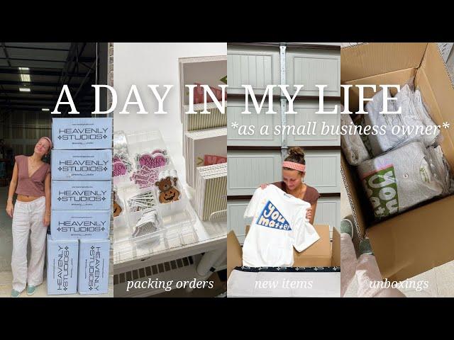 a day in my life as a small business owner | packing orders, unboxing, & brand new designs!