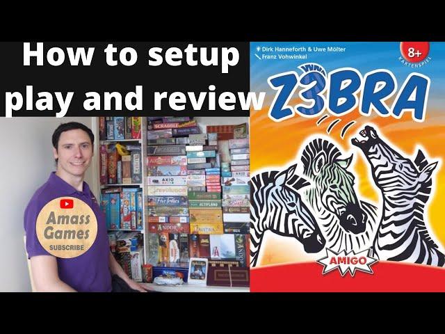 How to play Z3BRA card game AmassGames setup review Amigo nimmt take that board game #boardgame