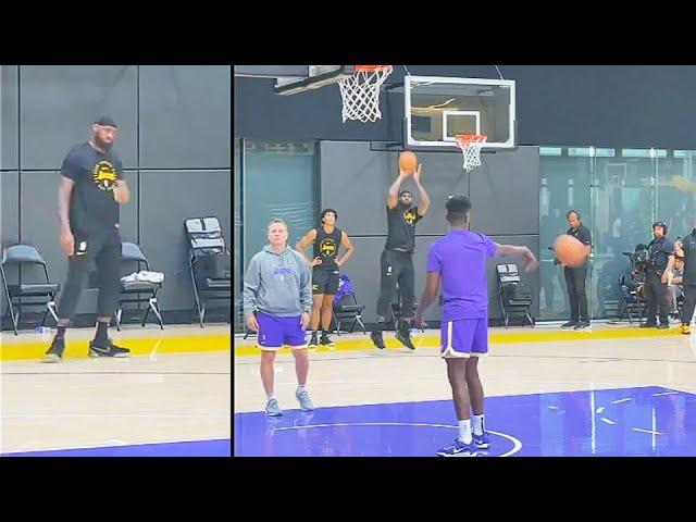 LeBron James Embarrasses Lakers With No Look Then Helps Bronny James Improve Shooting In Practice!