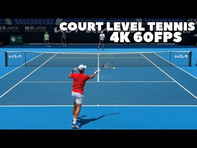 Novak Djokovic & Alexander Zverev Condensed Court Level Practice 2024 4K 60FPS