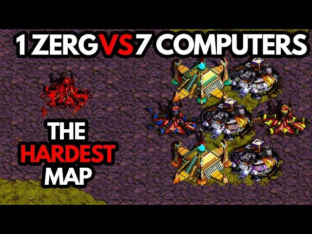 1 Zerg vs 7 Computers (Starcraft Remastered) [4K]