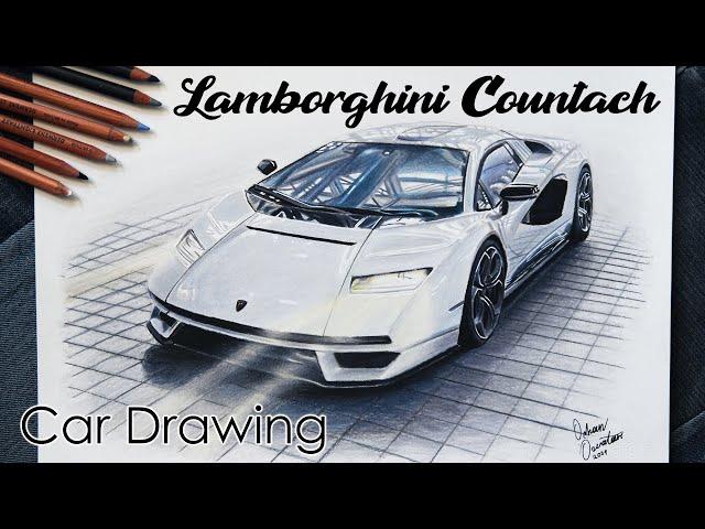 2022 Lamborghini Countach Car Drawing