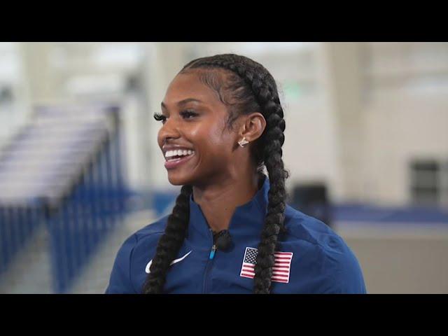 Bullis grad Masai Russell prepares for the 2024 Paris Olympics | NBC4 Washington