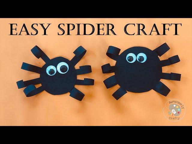 Paper Spider Craft for Halloween | Easy Spider Craft | Halloween Decorations | Easy Kids Crafts