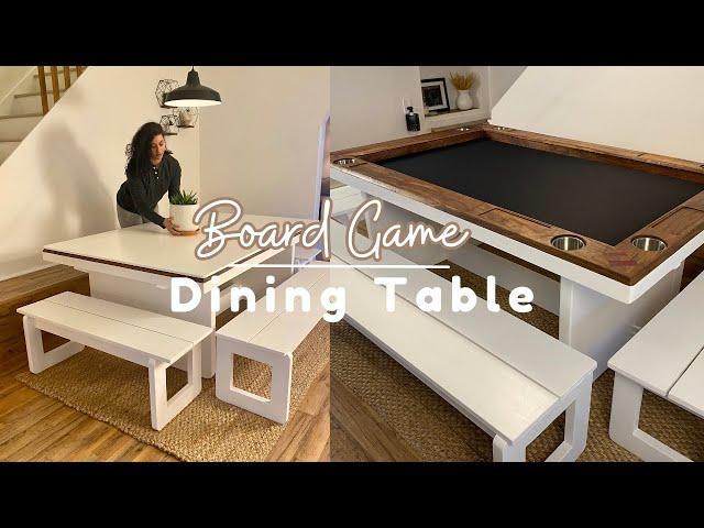 GAME BOARD DINING TABLE - I built a game board table that double as a dining table - DIY