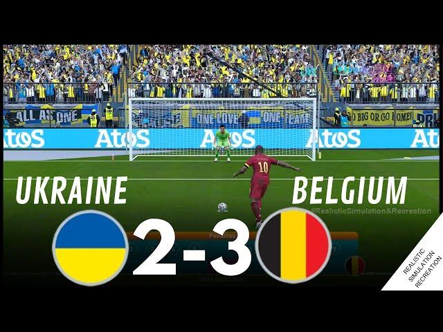 Penalty shootout  Ukraine 2-3 Blegium  EURO 2024 | Video game simulation