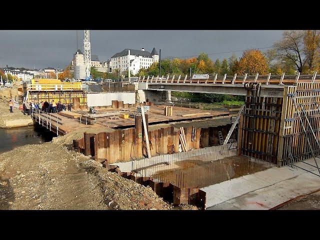 Einblicke in die Arbeiten an der Neuen Elsterbrücke