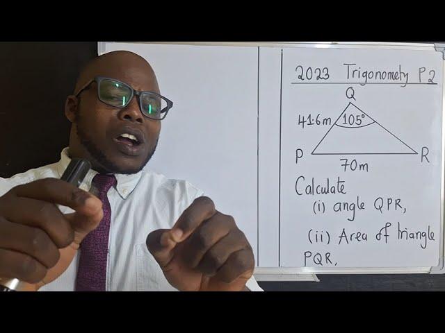 2023 GCE Trigonometry | sine rule | Area | Shortest Distance.