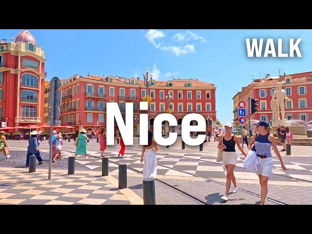 NICE, France 4K Walking Tour - BEACH WALK & more | Captions & Immersive Sound [4K Ultra HD/60fps]