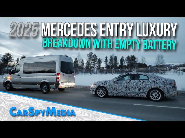 2025 Mercedes Entry Luxury EV Prototype BREAKDOWN Low Battery Issue - Towed Him Back To Testcenter