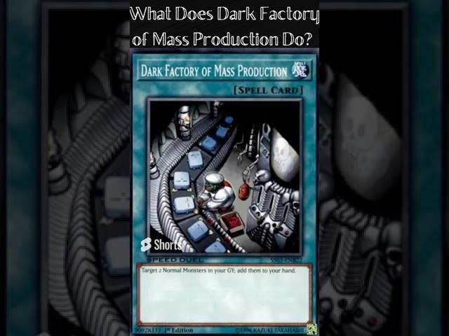 What Does Dark Factory of Mass Production Do?