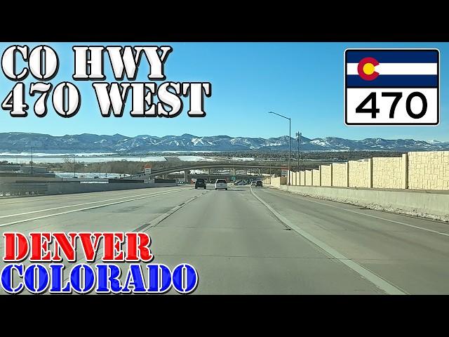 CO 470 West - Denver - Colorado - 4K Highway Drive