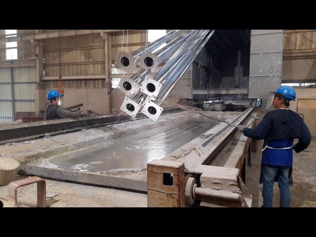 Hot Dip Galvanizing- Dipping Process....... in action