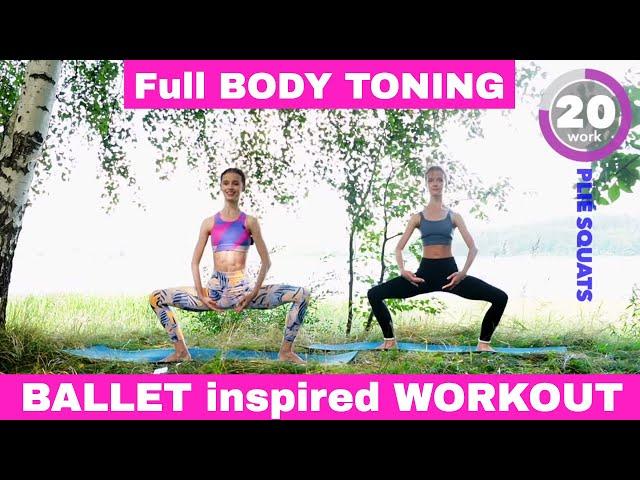 Full BODY TONING routine - 40min WORKOUT - BALLET inspired outdoor