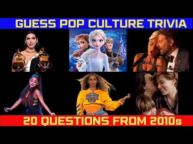 Guess #2010s Pop Culture Trivia (Quiz #4)