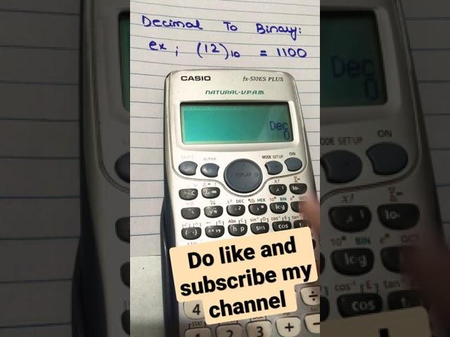 Decimal to Binary conversion by calculator. Make conversions easy for you by using this simple trick