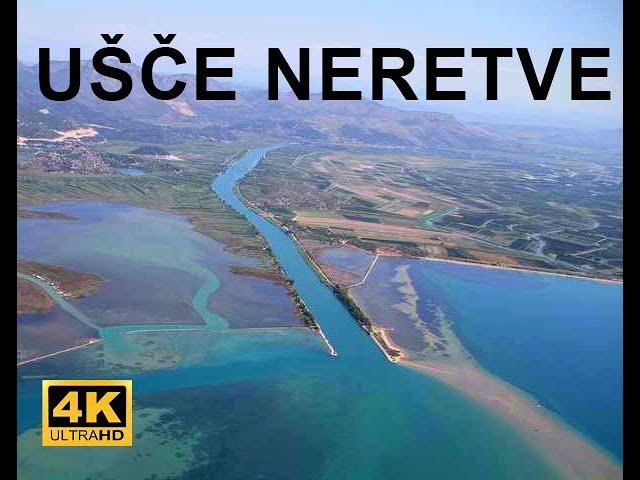 Ušće rijeke Neretve u Jadransko more  4K dron 2024