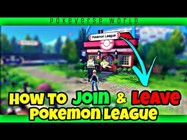 HOW TO JOIN & LEAVE POKEMON LEAGUE in Battle Monsters World #pokeverse