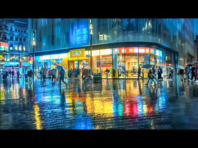 Rainy London Autumn West End Walk | Central London Walking Tour | 4K HDR