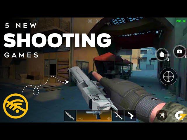 TOP 5 NEW OFFLINE SHOOTING GAMES FOR ANDROID | (OFFLINE MULTIPLAYER)