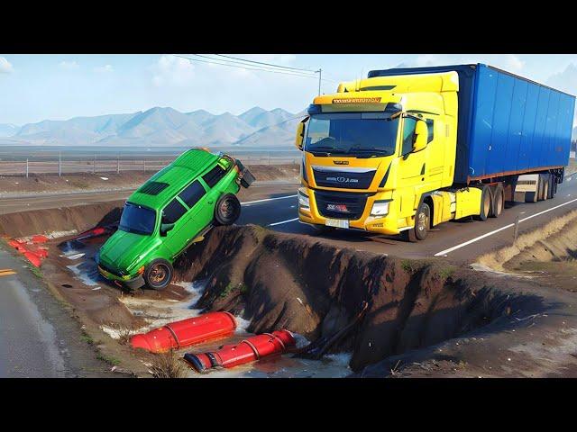 Ditch TRAP on the Road  BeamNG Drive