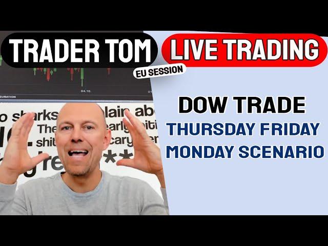 Trader Tom Live Trading - Thursday, Friday, and Monday Scenario