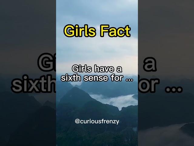 Psychology Facts About Girls Sixth Sense  #shorts #psychologyfacts