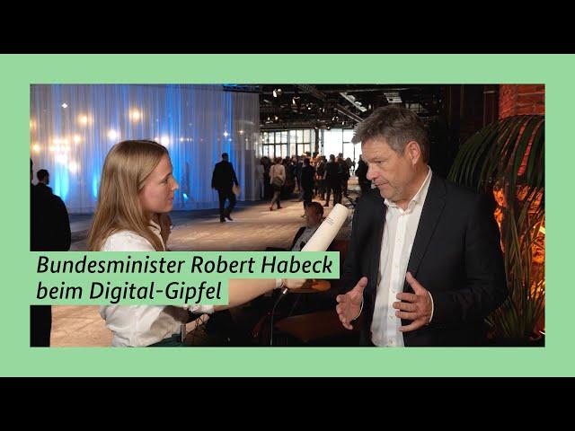 Bundesminister Robert Habeck im Interview mit dem HPI-digitalblog auf dem #DigitalGipfel 2022.