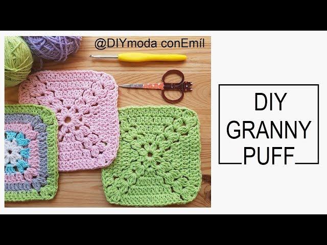 Granny con Puff a crochet paso a paso / DIYmoda conEmíl