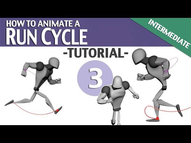 HOW TO ANIMATE A RUN CYCLE ▶️▶️▶️ TUTORIAL #03 (Intermediate level)