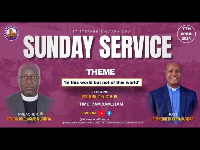 St. Steven's Kitara Church Of Uganda Sunday Service With Rev. Can. Dr Mugumya Duncans