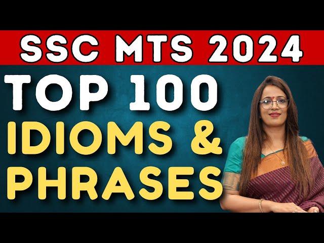 Target:- SSC MTS 2024 | Top 100 Important Idioms & Phrases  | Vocab | PYQs |  By Rani Ma'am