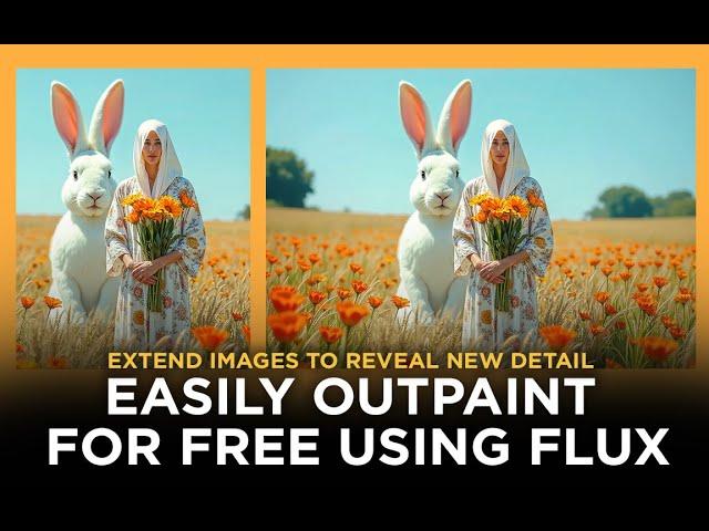 Easy Outpainting For Free Using Flux - Extend Images Using AI To Reveal New Detail