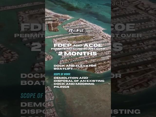 FDEP and ACOE permits received in just over 2 Months! #dock #permit #marine #construction