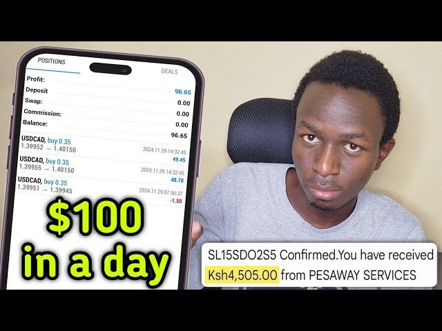 Making $100 in a day trading Forex in Kenya || Simple strategy