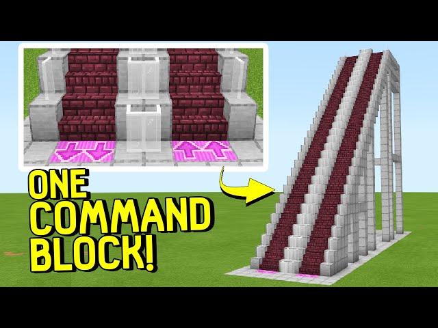 How to Make an Escalator in Minecraft Bedrock Edition (One Command Block)