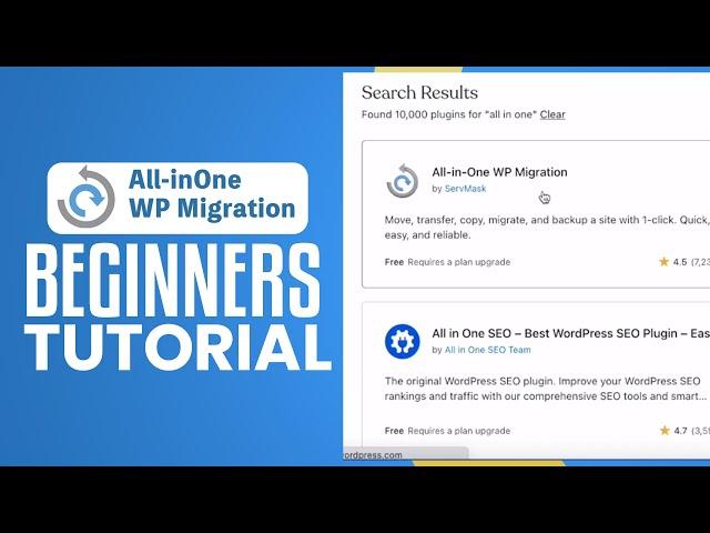 How To Use All In One WP Migration Plugin (2025) Easy Tutorial