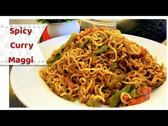 #spicy curry maggi-জিভে জল আনা ম্যাগির দারুন রেসিপি|How to make curry maggi#masalamaggi#currynoodles