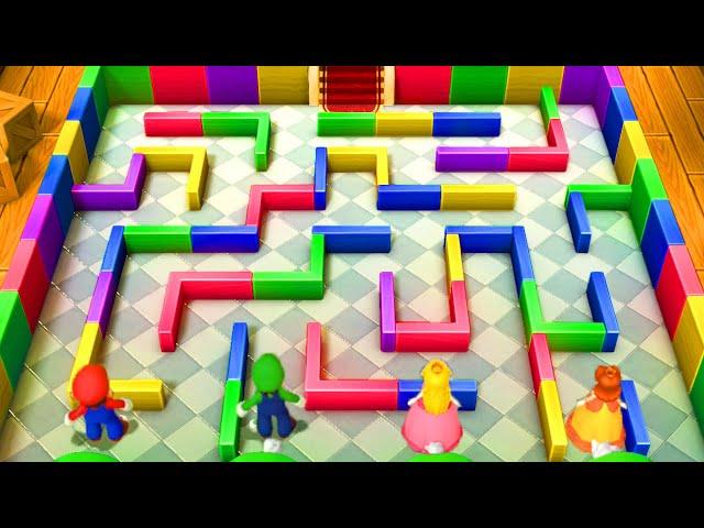 Mario Party 10 - Master Difficulty - Mario vs Luigi vs Peach vs Daisy - Minigames