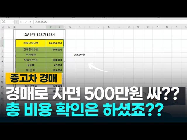 중고차 경매대행 방법과 비용 총 정리