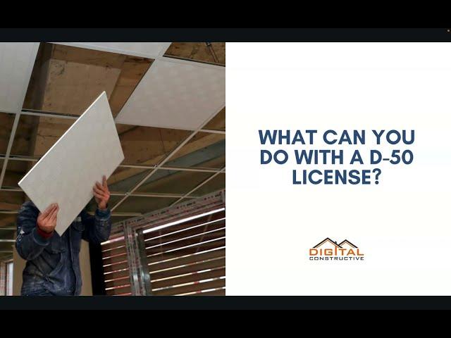 Jobs You Can Do With a D-50 License! Suspending Ceilings Contractor License in California!