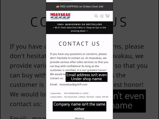 MOAVAKAU.COM SCAM SHOPPING SITE #shorts #scams #shoppingwebsite #scamalert #stopfraud #scammers