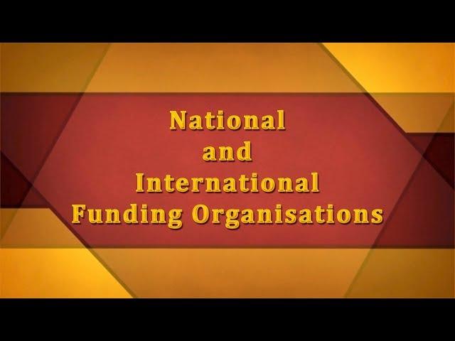 National and International Funding Organisations