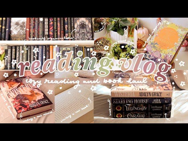 a cozy reading vlog  mini haul, atmospheric books & lots of reading