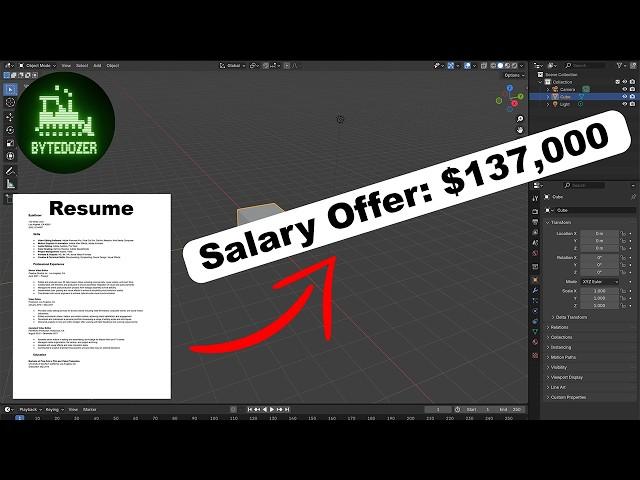 How I Made a 3D Modeling Resume That Got Me a 6 Figure Job
