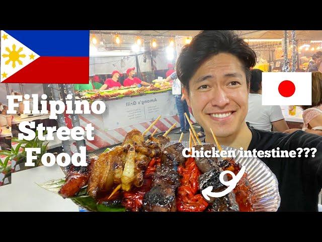 Japanese guy tries Filipino Street Food for the first time 